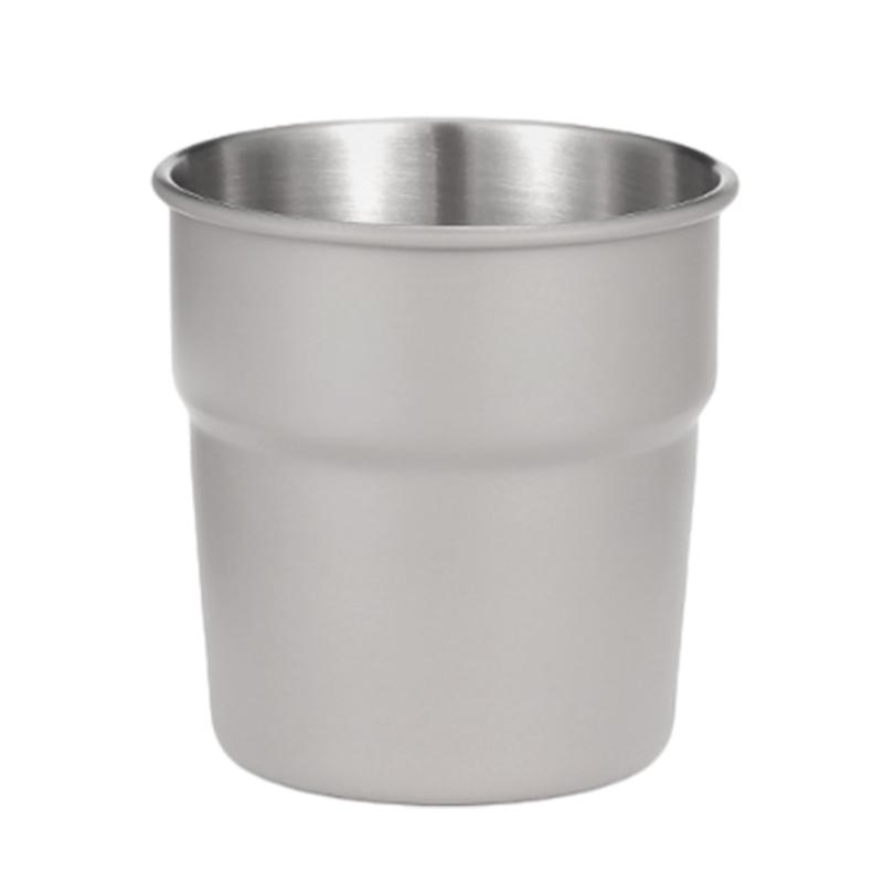

300ml Portable Camping Drink Cup Stackable Coffee Cup Tourist Tableware Outdoor Stainless Steel Tea Cup Picnics Utensils серый