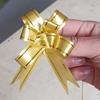 100pcs Small Gold Edge Pull Bows, Instant Gift Wrapping Ribbon Bows DIY Decorative Bows for Gifts Weddings Parties Random Colors