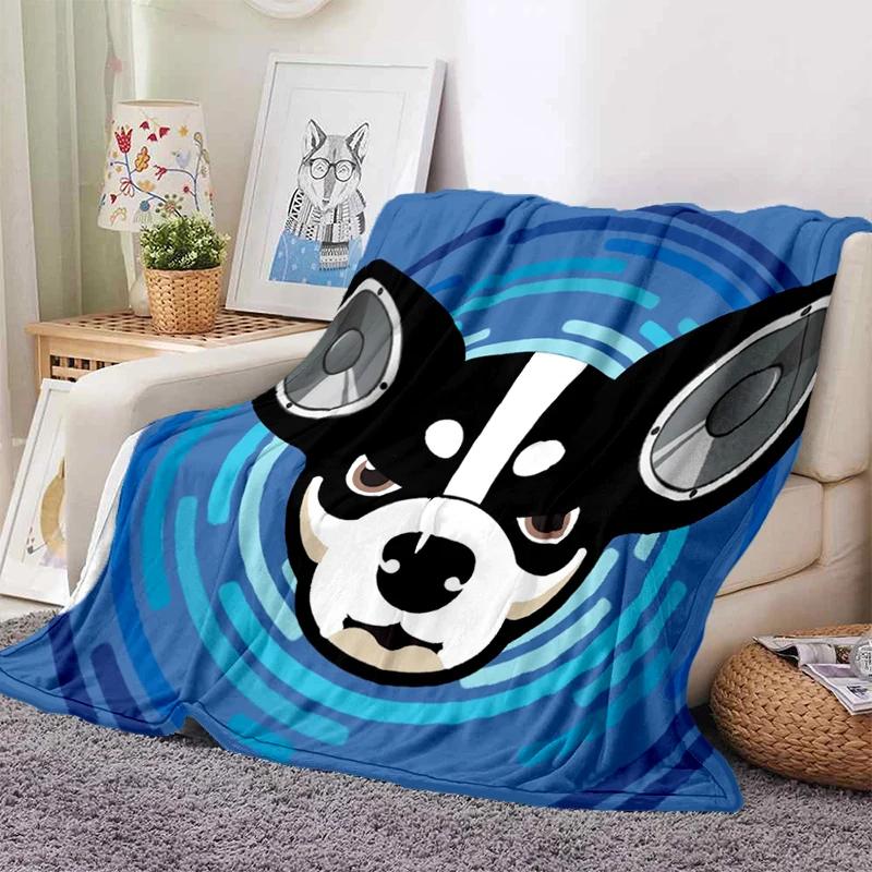 Boston Terrier Dog Pug Cartoon Blanket Super Soft Flannel Throw Blanket for Bedroom Couch Sofa Gift for Boy Girl King Queen Size