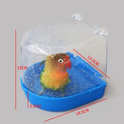 תיבת רחצה חדשה לציפורי מחמד אמבטיה לתוכי אביזרי כלוב לתוכיון קנרית קונור ציפורים אביזרים רחצת תוכי יונה