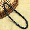 8mm Natural Blue Star Tiger Eye Gemstone Round Beads Jewelry Handmade Partywear Beads Necklace 17-20" For Her 8BN-49