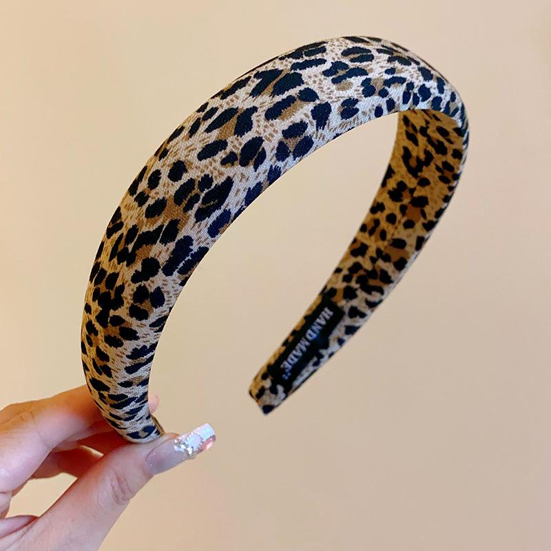 1/3 st 1,5/2/3 cm Chic Leopardmönstrat Hårband med Svampvaddering för Kvinnor Flickor Daglig Användning Mode Bekvämt Hårtillbehör