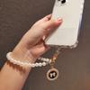 1Pc Glass Pearl Beaded Mobile Phone Chain Bow Accessories Pendant Keychain Girl Cute Bag Pendant