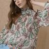 MAXZA Dreamcatcher Print Pleats High Neck Chiffon Blouse Cc05qb600on
