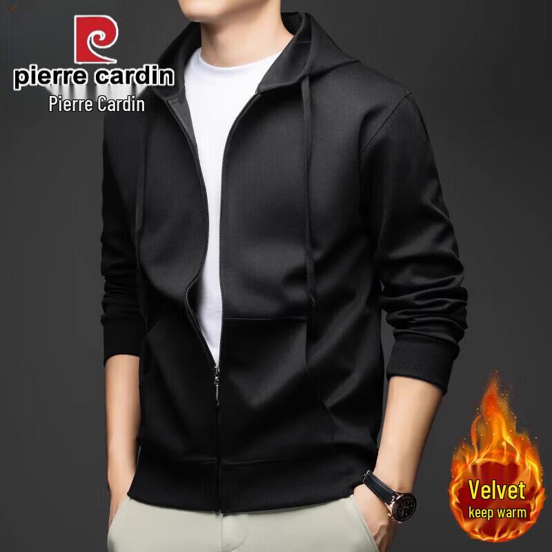 Pierre Cardin Men's Fleece Lined Full-Zip Hoodie Sweatshirt