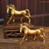 1PC Creative Brass Horse And Monkey Cute Statue Key Chain Pendant Home Office Desktop Ornaments Funny Toys