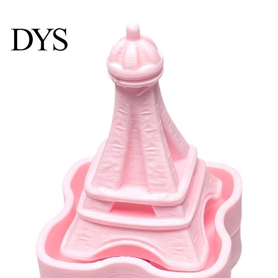 Anxiety Relief Gadgets Iron Tower Shape Clicker, Stress Desktop Ornament, 3D Macaron Colored Ornaments Printed Portable Fidget Toy, for Office