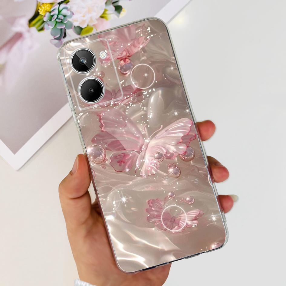 For Realme 10 Case RMX3630 Back Cover Cute Panda Cartoon Slim Soft Clear Silicone Phone Case For Realme 10 Pro Plus RMX3687 Capa