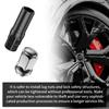 New 20Pcs Car Wheel Lug Nut Set 12mm Cold Forged Steel Black Threaded Wheel Lug Nut Auto Repair Parts For Car SUV RV Trailer