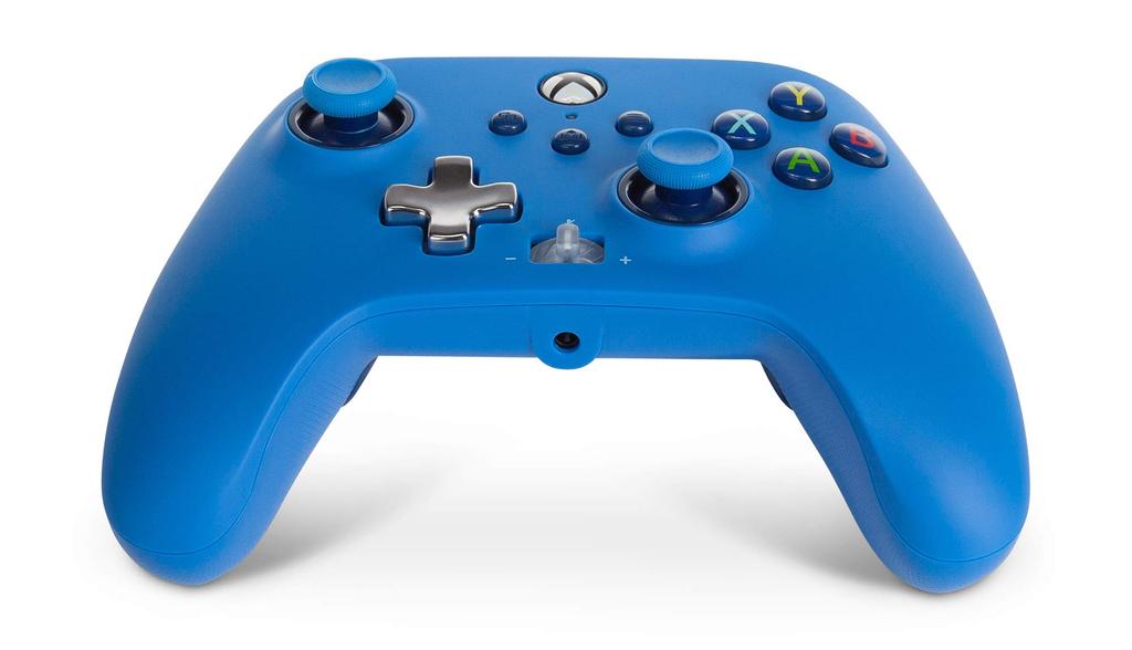 PowerA Enhanced Wired Dual Vibration Back for Xbox Series Xbox Windows 2-Year Warranty Controller, Blue, Function, Buttons, XS, One, PC, 10/11