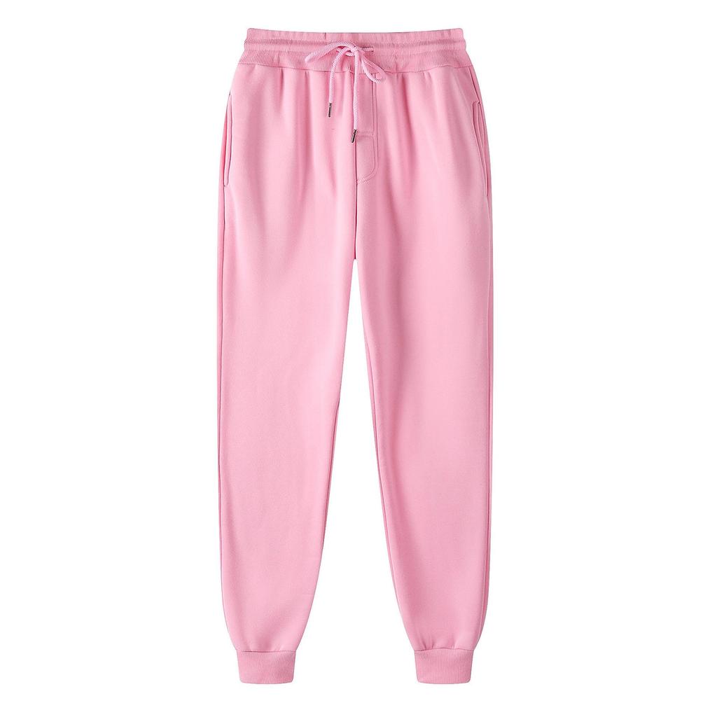 16-Color Men’s & Women’s Slim-Fit Fleece Sweatpants: Elastic Waistband, Plain Jogger Pencil Pants
