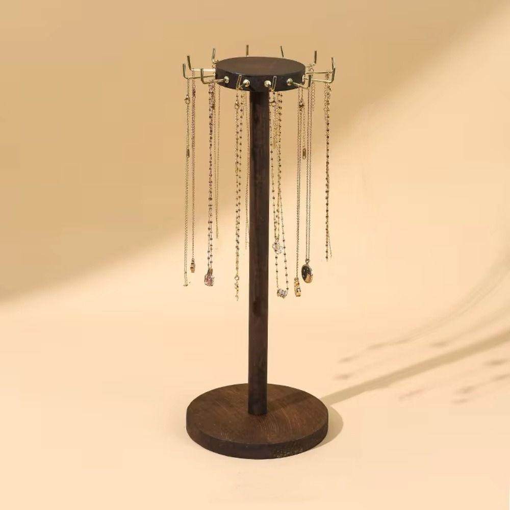 Solid Wood Jewelry Organizer Pendant Bracelets Jewelry Storage Rack Vertical