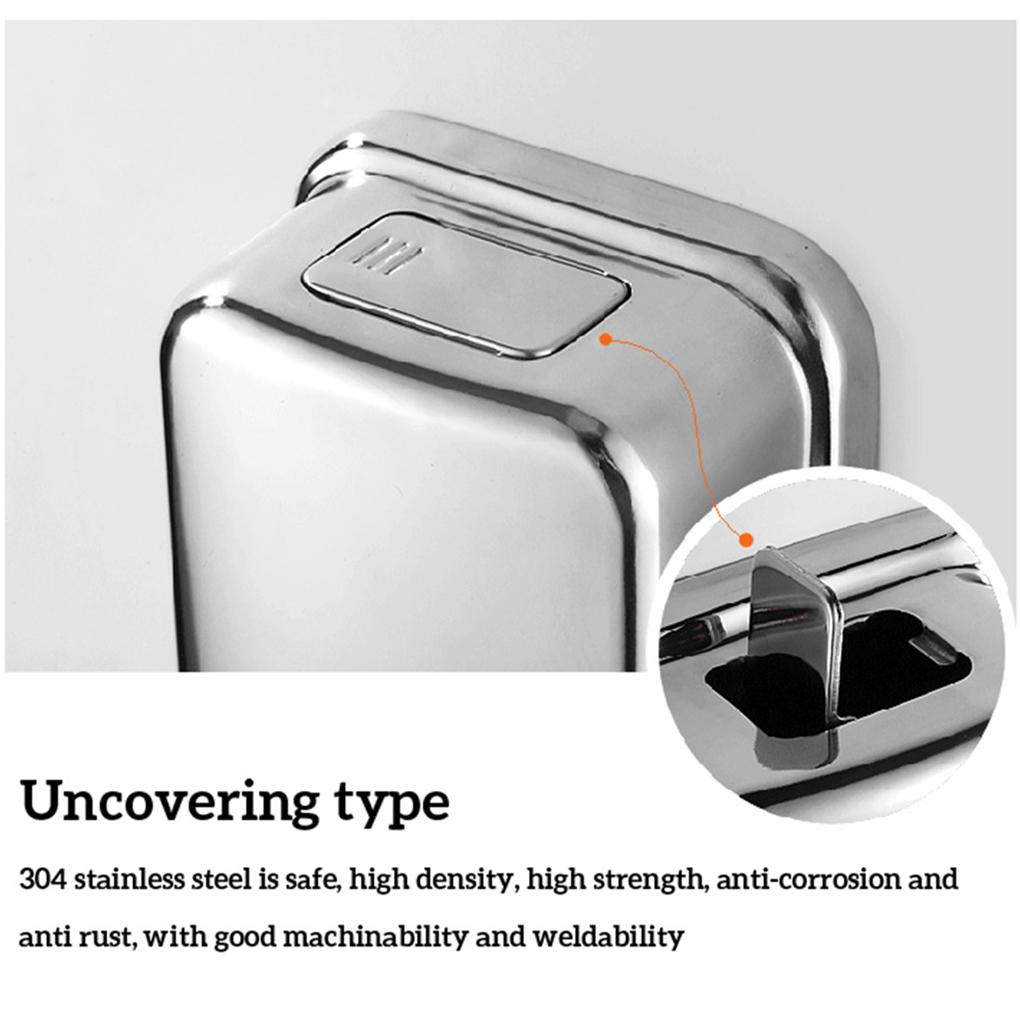 500/800/1000ML Wall Mounted Stainless Steel Shower Gel Dispenser, Leak-proof Soap Shampoo Lotion Pump Container for Bathroom Toilet