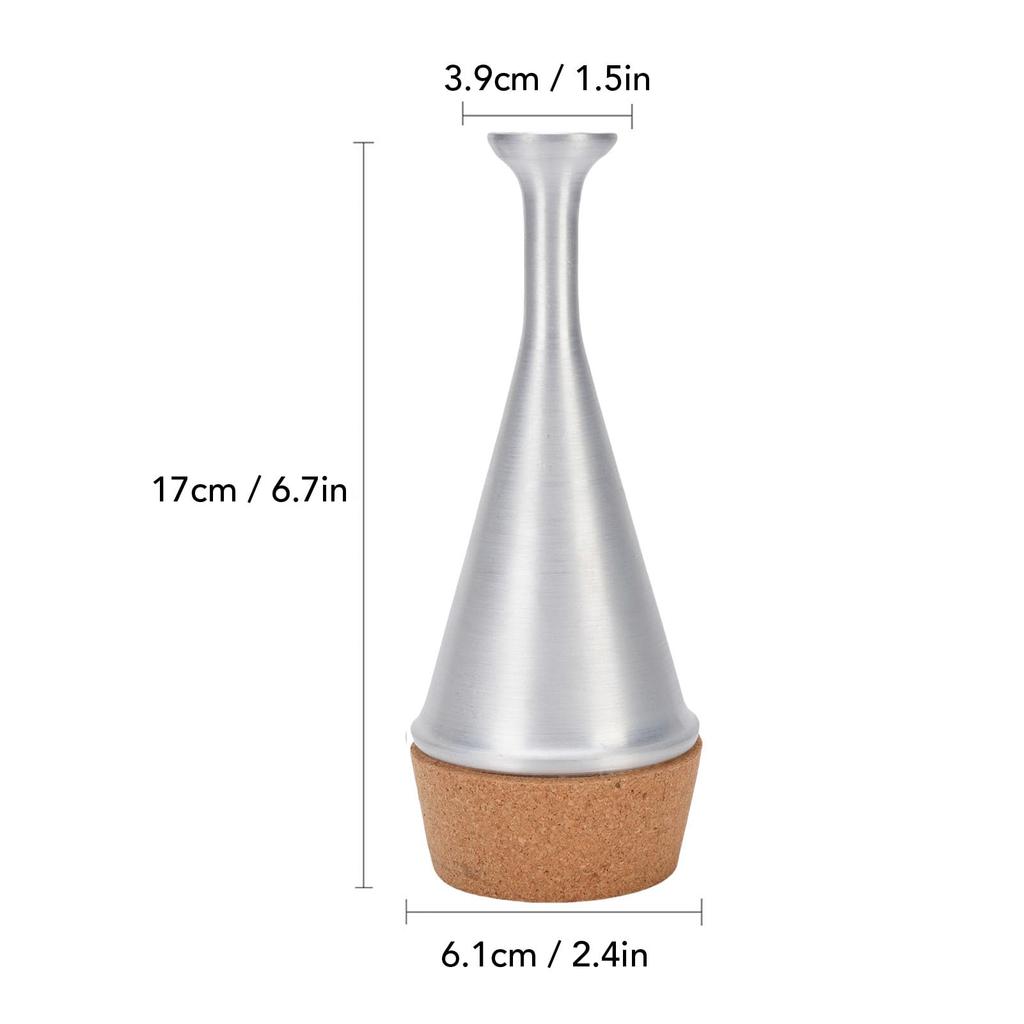 Jiawu Trumpet Mute, Lightweight Trumpet Practice Mute with No Interruption, Sound-Dampening Muffler with Aluminum Alloy Cork Strip, for Home