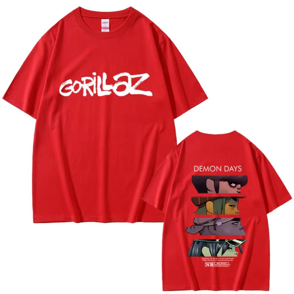 

Rock Band Gorillaz Demon Days Eyes Print T-shirts Men Women Hip Hop Fashion Oversized Streetwear Male Casual Soft Cotton T Shirt M