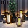 Solar birdcage column headlamp garden villa lawn lamp garden area floor lamp waterproof residential floor lamp