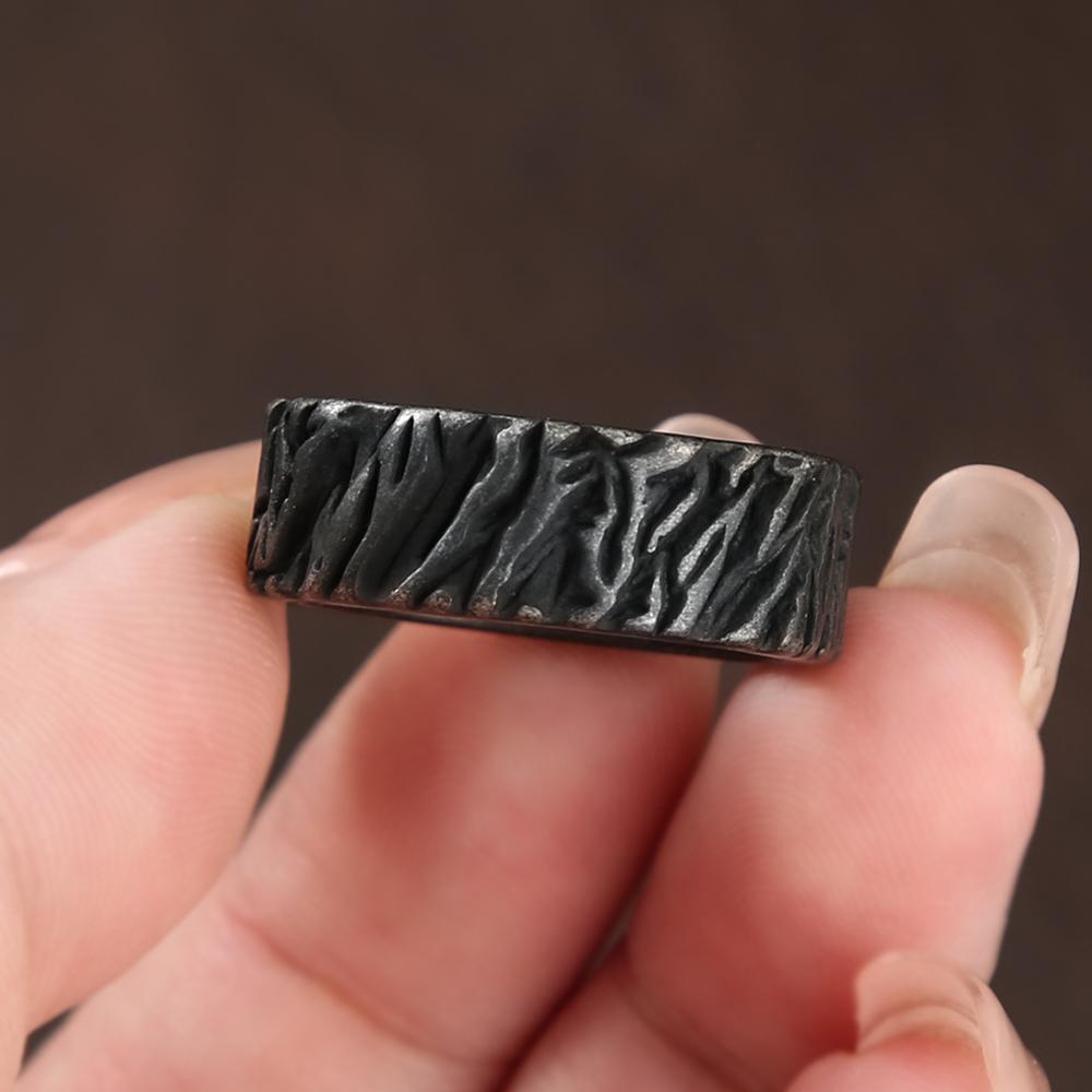 Vintage Black Viking Triangle Ring For Men Women Nordic Stainless Steel Odin Valknut Jewelry Gift