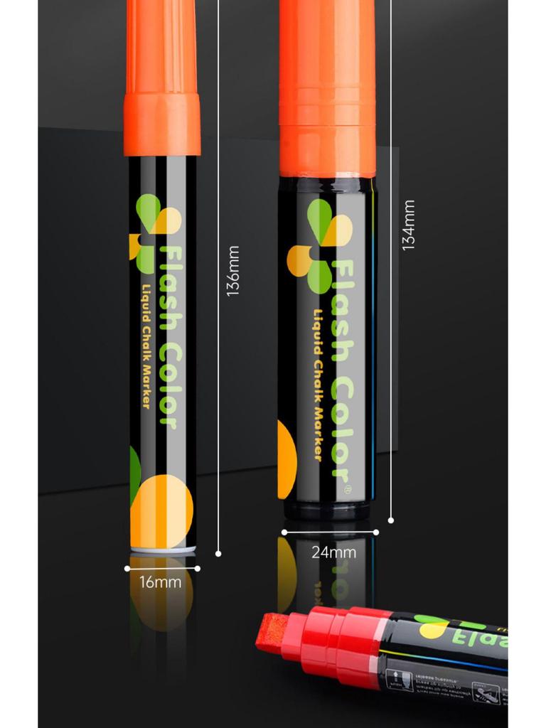 LED Fluorescent Chalk Marker Pen for Electronic Boards and Whiteboards, Water-based.