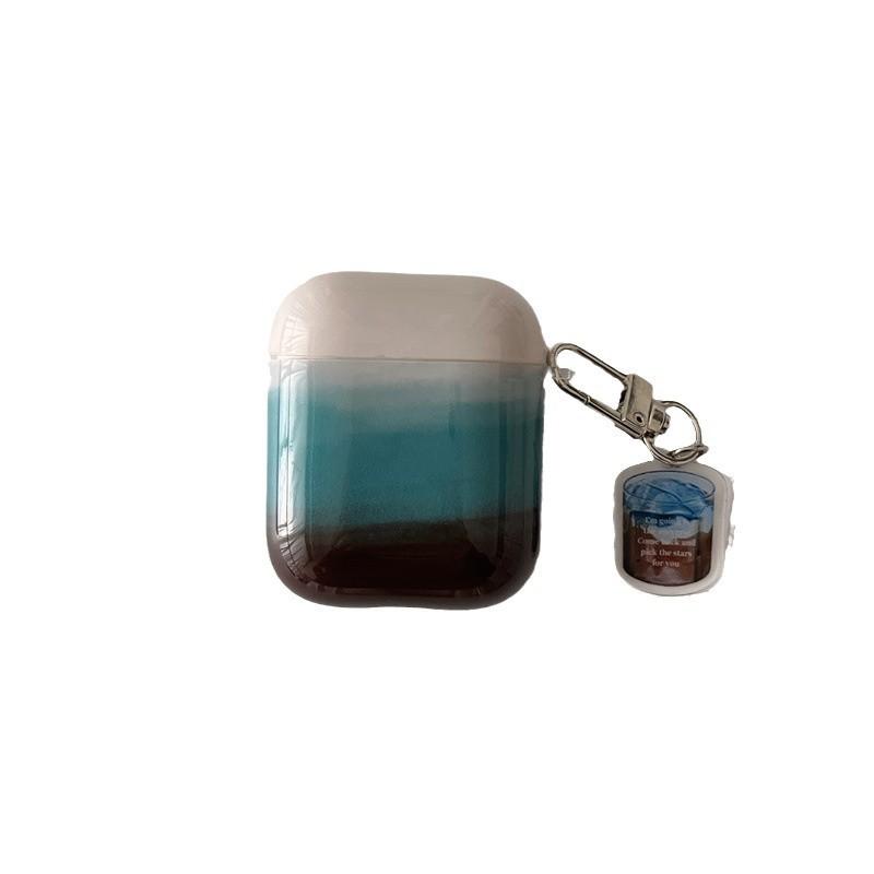 Simple retro gradual change blue latte suitable for AirPods protective case Apple wireless bluetooth 1st generation Pro1 earphone cover