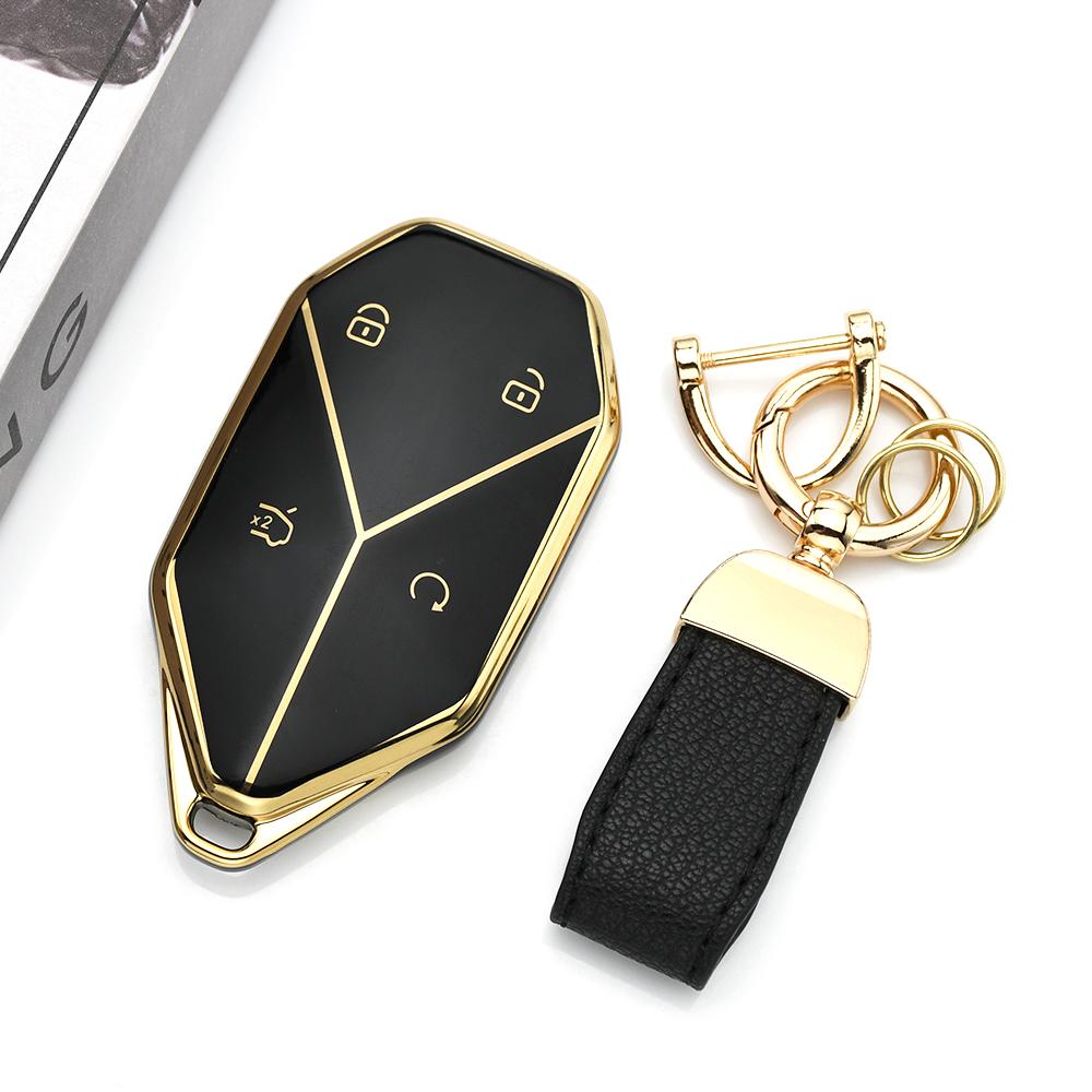 Tpu Auto Keychain Keyless Accessories For Byd Dm-I Formula Equation Leopard 5 Car Key Case Shell Fob Full Cover Protection