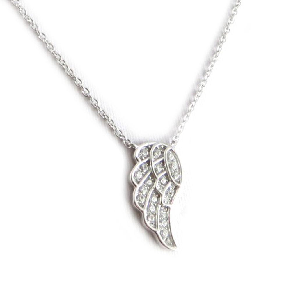 Les Trésors De Lily [L2033] - Collier Argent 'Les Ailes d'Ange' blanc