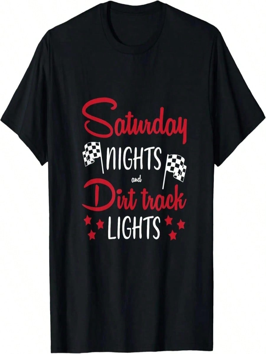 Saturday Nights And Dirt Track Lights Dirt Track Racing T-Shirt S разноцветный