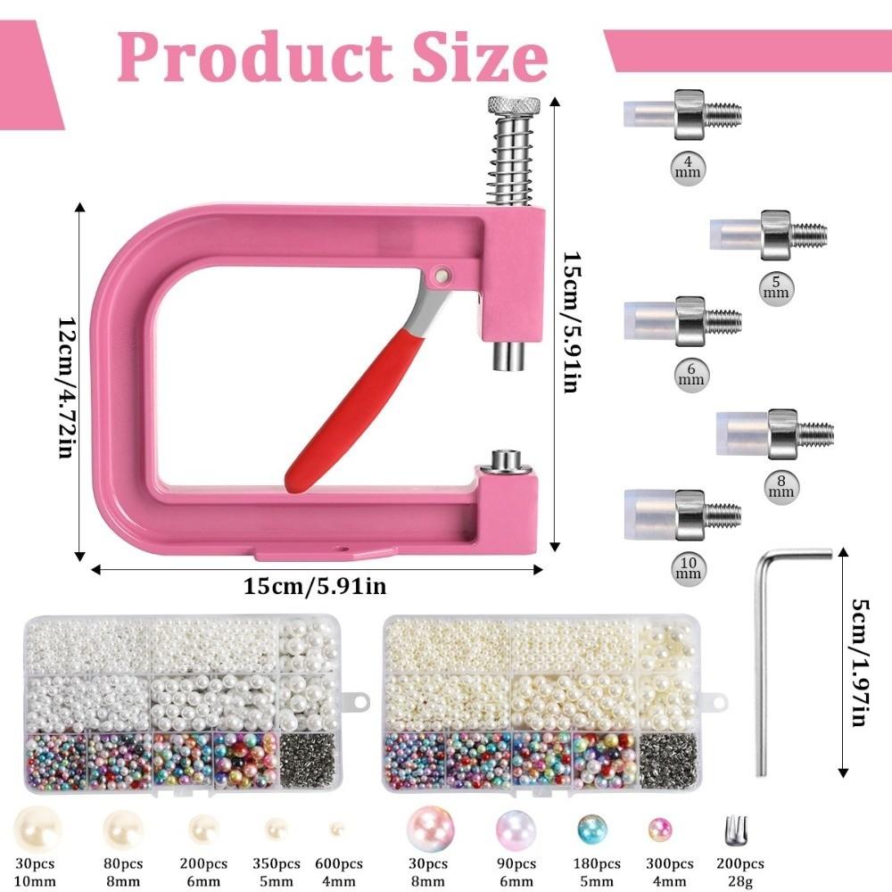 Hand Press Pearl Handmade Setting Machine Portable Professional Manual Bead Press Fashion Design Alloy Pearl Attachment Tool