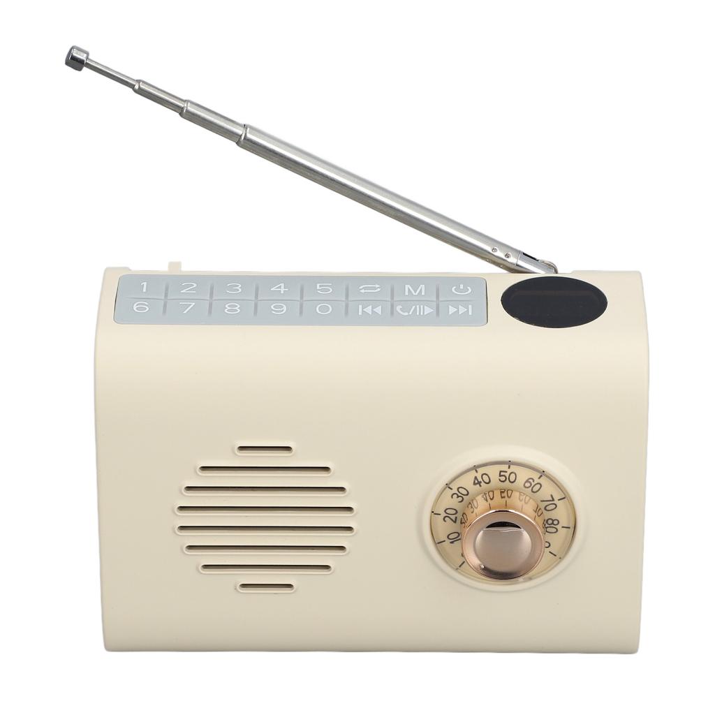 Miniature Bluetooth Speaker Portable Bluetooth Radio Solar Powered Wireless Speakers with Light for