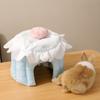 Hamster Avoidance House Cute Cake Cartoon Home Decoration Comfortable and Warm  Guinea Pig  Hamster Accessories Four Seasons