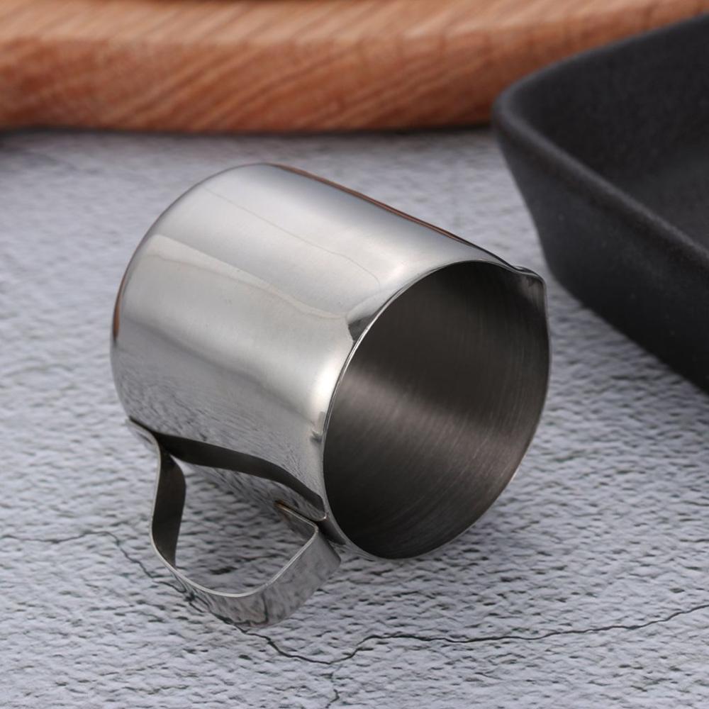 Stainless Steel Silvery Latte Art Milk Foam Jug Measuring Cup Coffee Cream Pitcher Coffeeware Cup
