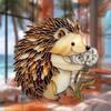 A Cute Hedgehog Sun Catcher, Animal Themed Decoration, Perfect for Home, Garden, Porch, Birthday Gift for Animal Lovers