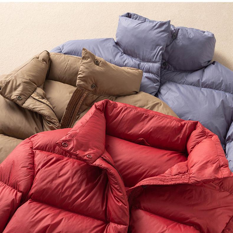 Fashion Short White Down Bread Keep Warm Women Down Jackets Korean Thicken Lightweight Down Parkas
