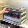 Paper Organizer Stackable Storage Box Transparent Desktop Storage Document Certificate Important Storage Box
