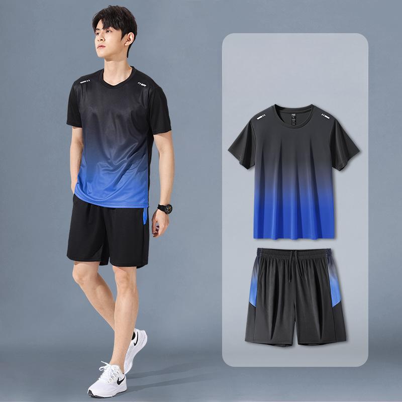 

Мужской клетчатый комплект с коротким рукавом и шортами 5XL