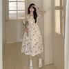 Dress Women's Skirt Summer New Long Dress White Floral French Temperament Thin Small Spring and Autumn