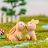 7dílná sada kreslených simulací Roztomilý králík s dlouhýma ušima, roztomilý a poslušný králík, ozdoby na plochu