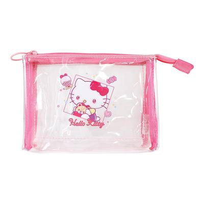 Tees Factory Sanrio 3-Piece Clear Mesh Pouch, Amaenbo NamidaHello Kitty SR-5544212KT