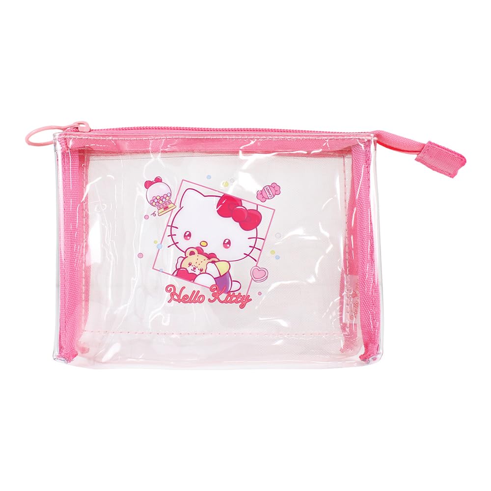 Tees Factory Sanrio 3-Piece Clear Mesh Pouch, Amaenbo NamidaHello Kitty SR-5544212KT
