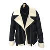 Winter fashion lamb wool splicing short suit collar white duck down jacket women's thickened coat tide