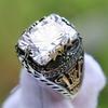 Mens 2023 Red Emerald Inlaid Ring Turkey Retro Domineering Personality Ring To Attend The Banquet Highquality Jewelry