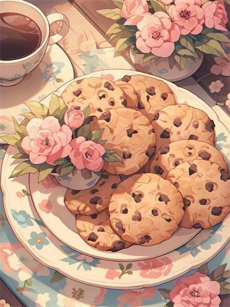 Diamant-Malerei-Set, Kuchen, Essen, volle quadratische und runde Stickerei, Kaffeelandschaft, Mosaik, Heimdekoration