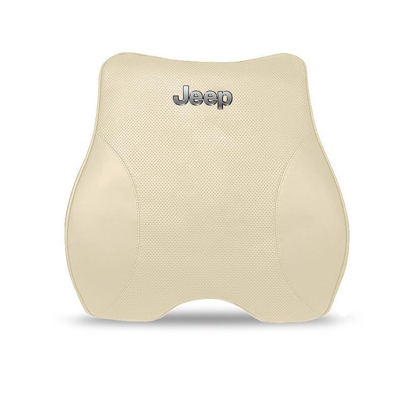 Car Neck Pillow Protective Lumbar Support Leather Headrest For Jeep Grand Cherokee Wrangler Gladiator Compass Renegade Wagoneer