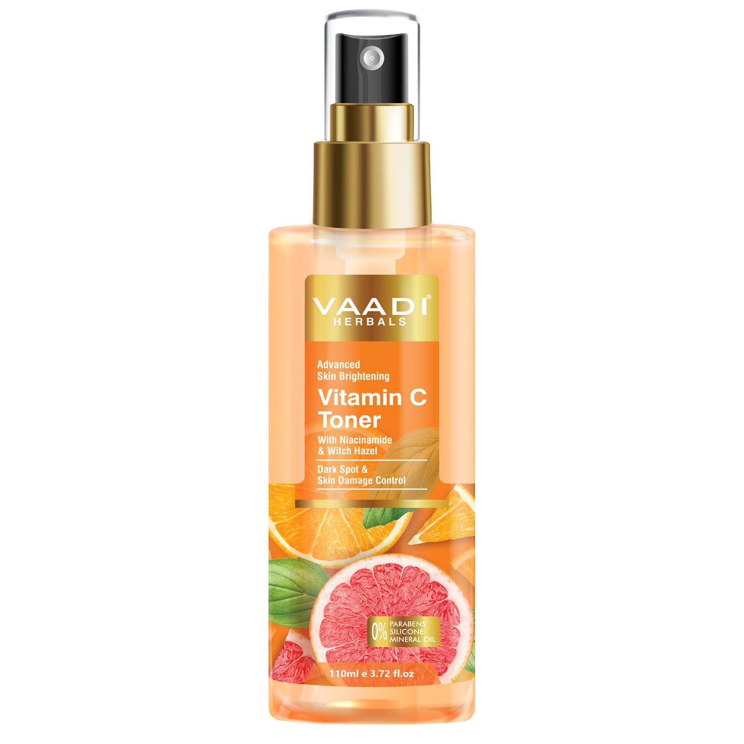 

Vaadi Herbals Vitamin C Facial Toner Hydrating Pore Refining Face Mist For Brighter Looking Skin Daily Skincare 110ml