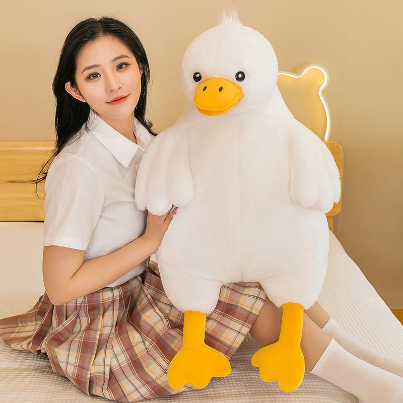Adorable Plush Goose Toy Cartoon Girl Sleep Companion Birthday Gift  Kids Doll