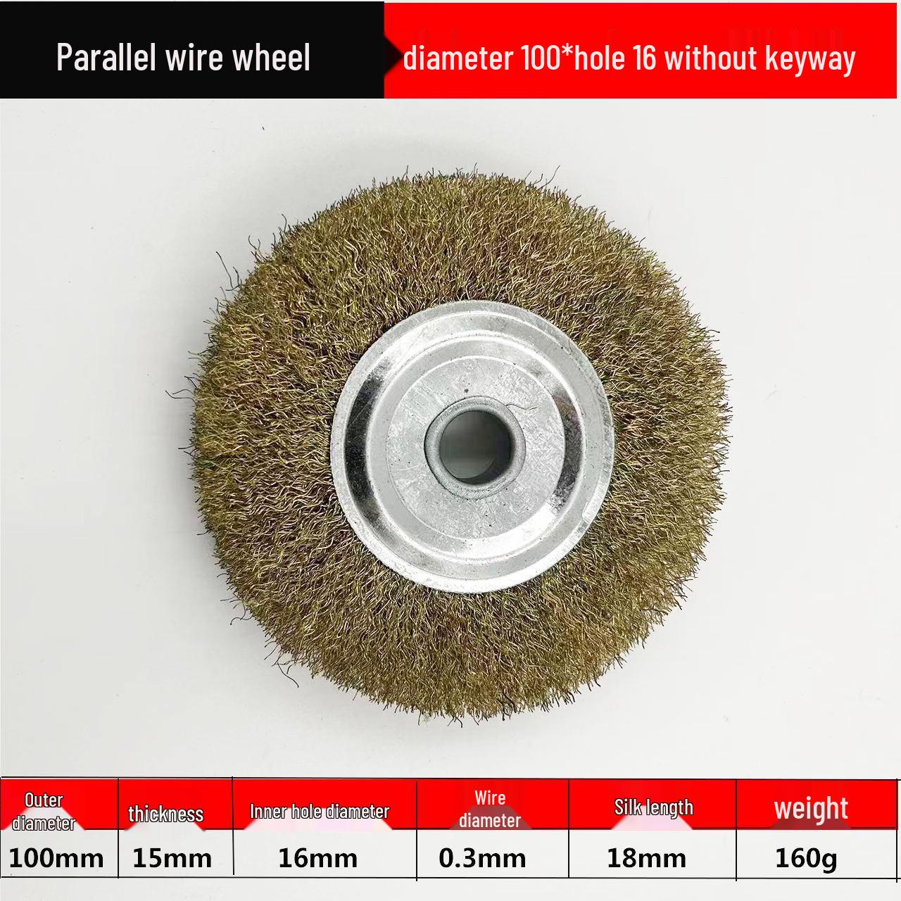 

Flat Stainless Steel Wire Brush Wheel for Woodworking, Deburring, Rust Removal, and Polishing