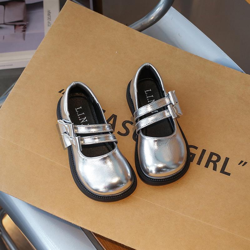 New Spring and Autumn  Performance Bow   Leather Shoes