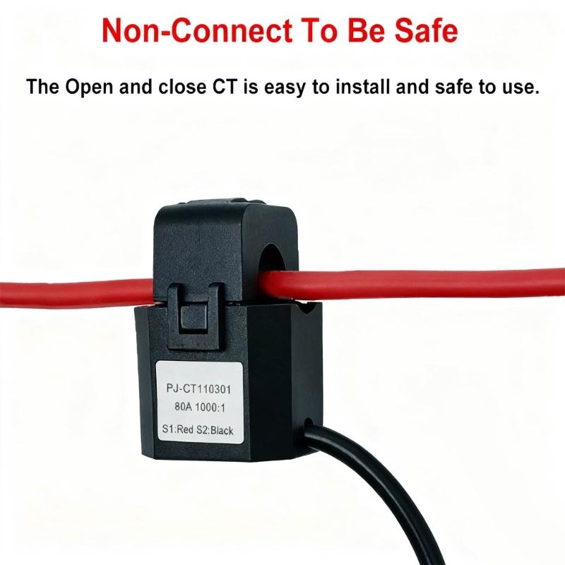 Intelligent Home Energy Monitor 80A Current Voltage Changer Clamp Power monitors Electricity Statistics Monitoring Device