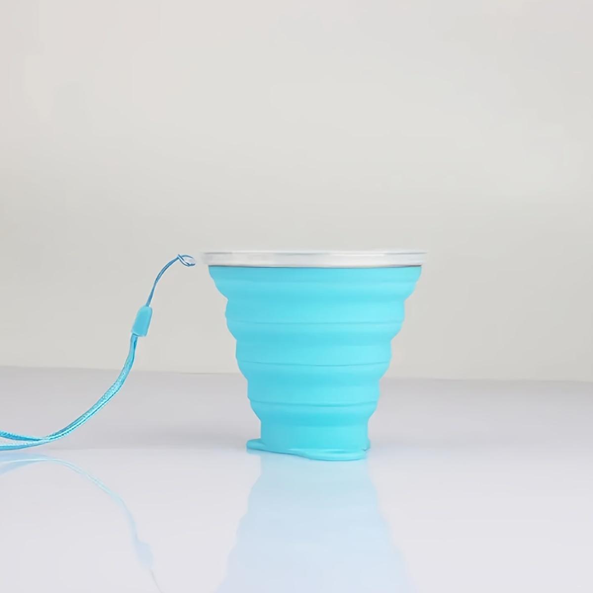 

Blue Folding Cup Portable Food Grade Good-looking Drinking Cup Travel Portable Portable Folding Cup Mouthwash Cup One Pack 301-400ml синий