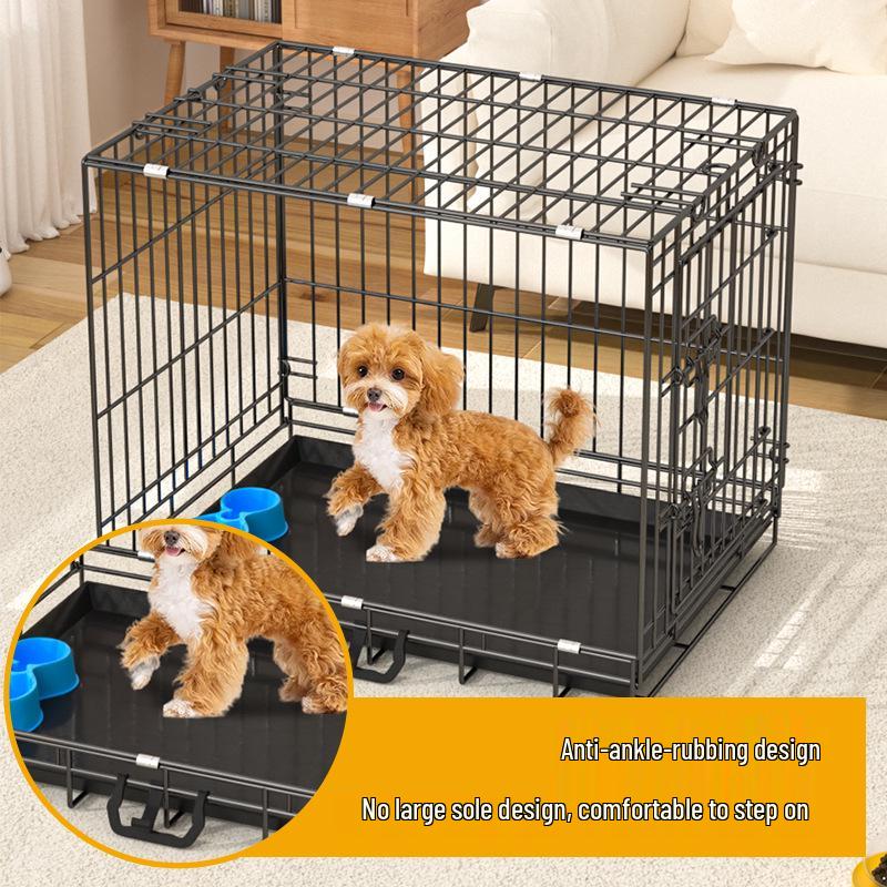 Thickened Wire Folding Dog Cage for Large and Medium Pets