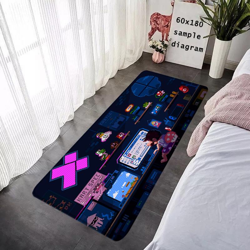 Interior Floor Mat Doormat T-Tuf Non-slip Hallway Gaming Foot Rug for Entryway Kitchen Carpet Bedroom Bedside Mats Home Decor